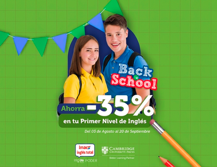 Back to School, Primer Nivel de inglés con: -35%